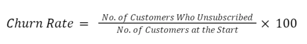 Customer Churn Rate Formula
