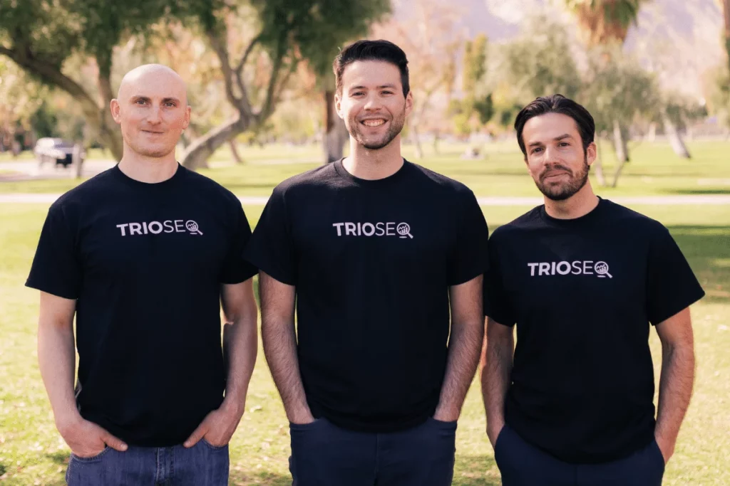 Nathan to the left, Steven in the center, and Connor to the right in TRIOS&reg; gear.